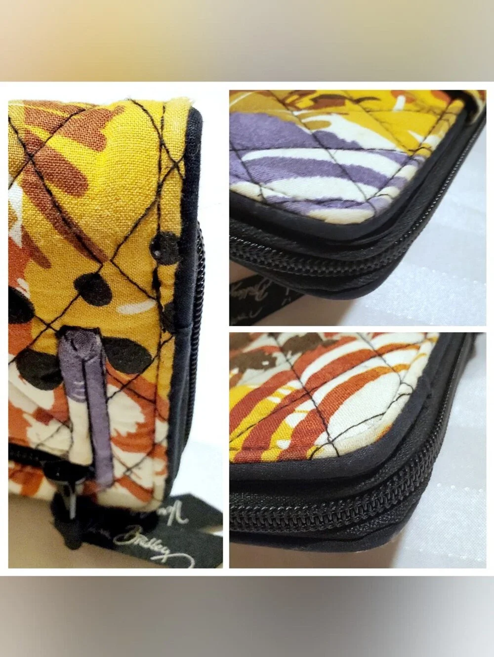 Vera Bradley Turnlock Walletin retired Painted Feathers
